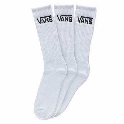 Men's Vans Classic Crew (3 Pair PK) Socks White | USA09652