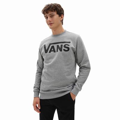 Men's Vans Classic Crew Sweatshirts Grey | USA14653