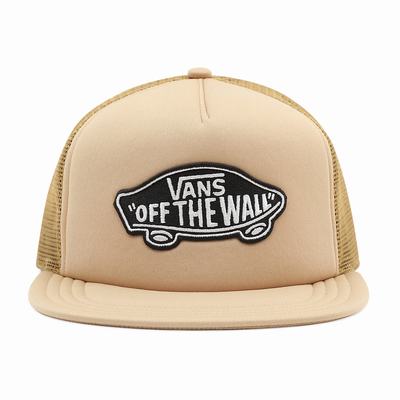 Men's Vans Classic Patch Trucker Hats Beige | USA86432