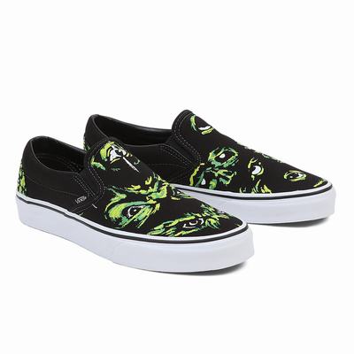 Men's Vans Classic Slip On Shoes Black | USA07524