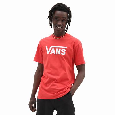 Men's Vans Classic T Shirts Red | USA81350