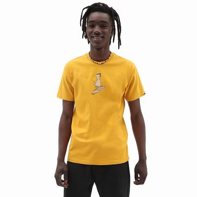 Men's Vans Coasting In T Shirts Yellow / Orange | USA41598