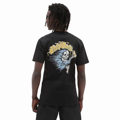 Men's Vans Cold Ones T Shirts Black | USA94370