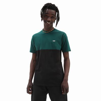 Men's Vans Colorblock T Shirts Black / Green | USA29864