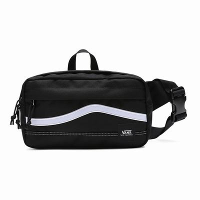 Men's Vans Construct Cross Body Bags Black / White | USA53490