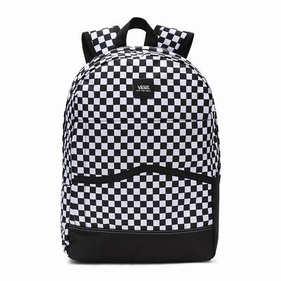 Men's Vans Construct Skool Backpacks Black / White | USA36542