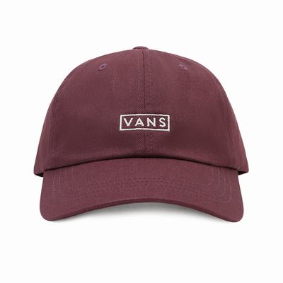 Men's Vans Curved Bill Jockey Hats Red | USA48637