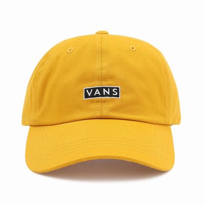 Men's Vans Curved Bill Jockey Hats Yellow / Orange | USA72413