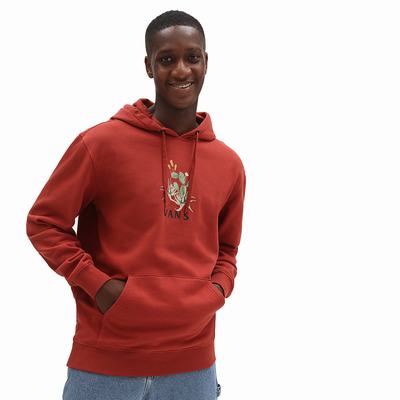 Men's Vans Desert Pack Hoodie Red | USA12583