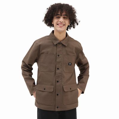 Men's Vans Drill Chore Lined Jackets Brown | USA08632