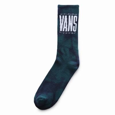 Men's Vans Easton Tie Dye Crew 9.5-13 (1 pair) Socks Blue | USA26384