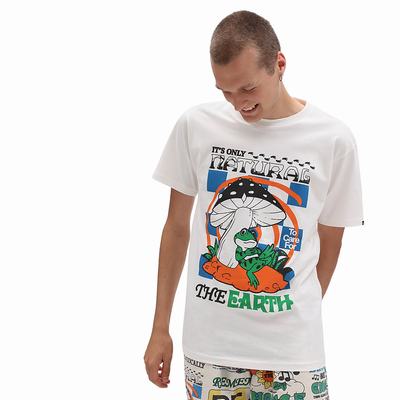 Men's Vans Eco Positivity II T Shirts White | USA93712