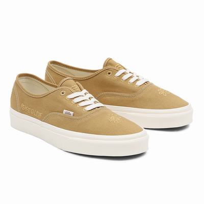 Men's Vans Eco Theory Authentic Sneakers Beige | USA01425