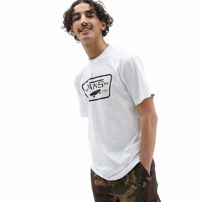 Men's Vans Full Patch T Shirts White | USA60489