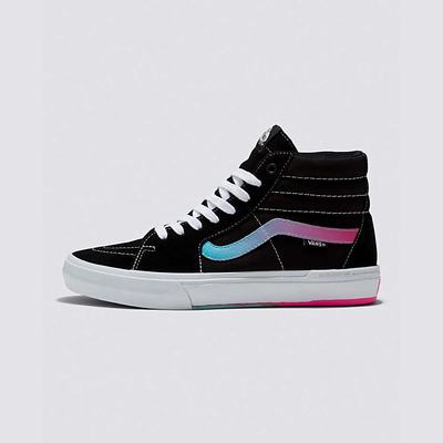 Men's Vans Gradient BMX Sk8-Hi High Top Shoes Black / White | USA92783