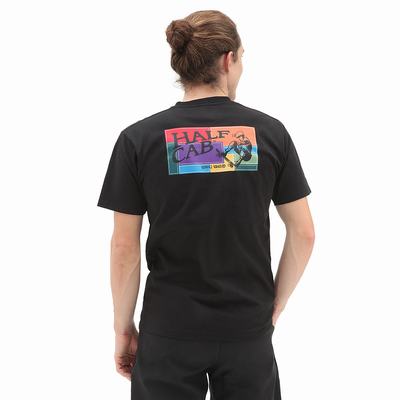 Men's Vans Half Cab 30th T Shirts Black | USA69473