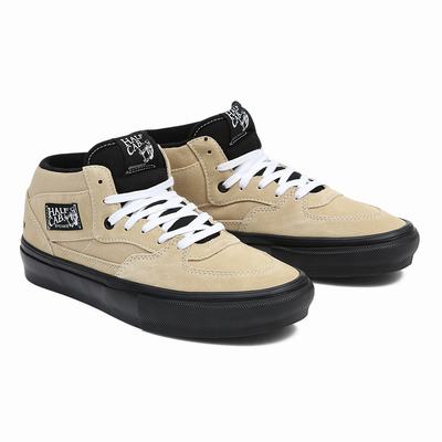 Men's Vans Half Cab Skate Shoes Beige | USA40812