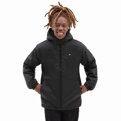 Men's Vans Harvard Windbreaker Jackets Black | USA82530