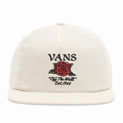 Men's Vans Howell Shallow Unstructured Hats White | USA07129