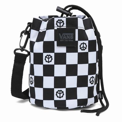 Men's Vans Hydro Crossbody Bags Black / White | USA83962