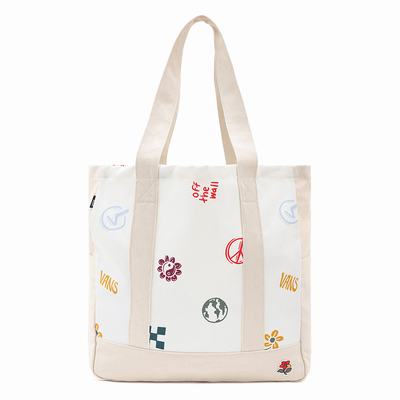 Men's Vans In Our Hands Tote Bags White | USA34218