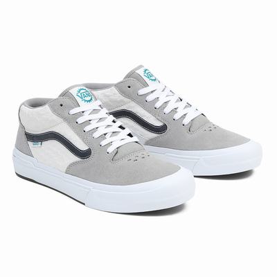 Men's Vans Kevin Peraza BMX Style 114 Sneakers Grey / White | USA72190