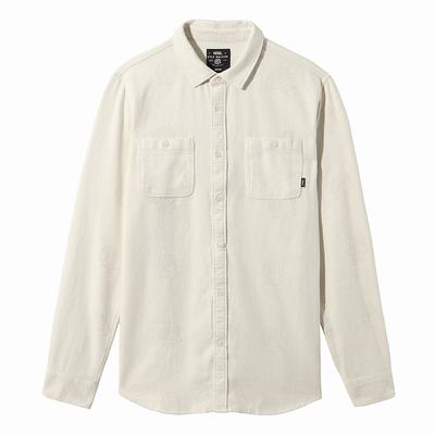 Men's Vans Kyle Walker Long Sleeve Buttondown Shirts White | USA27350