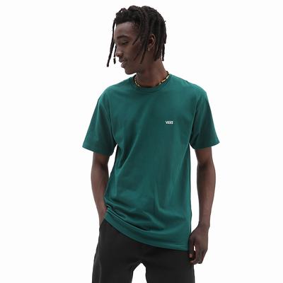 Men's Vans Left Chest Logo T Shirts Green | USA78462