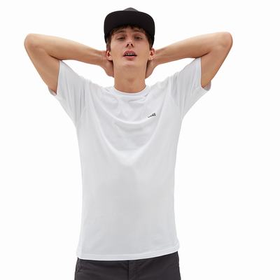 Men's Vans Left Chest Logo T Shirts White | USA09541