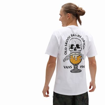 Men's Vans Lift Em High T Shirts White | USA27301