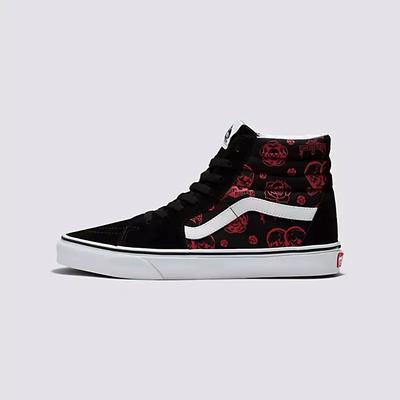 Men's Vans Love You To Death Sk8-Hi Sneakers Black / White | USA17856