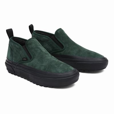 Men's Vans Mid Slip MTE-1 Sneakers Green | USA84675