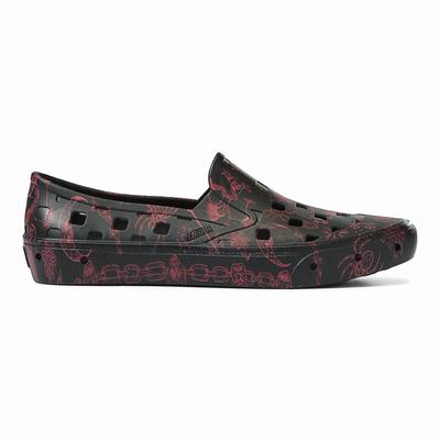 Men's Vans Mike Gigliotti Slip-On Trk Slip On Shoes Black / Red | USA94863