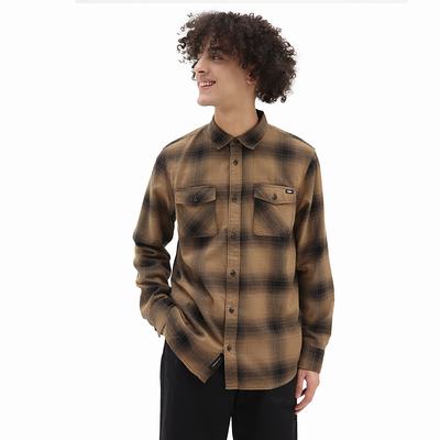 Men's Vans Monterey Shirts Beige | USA68053