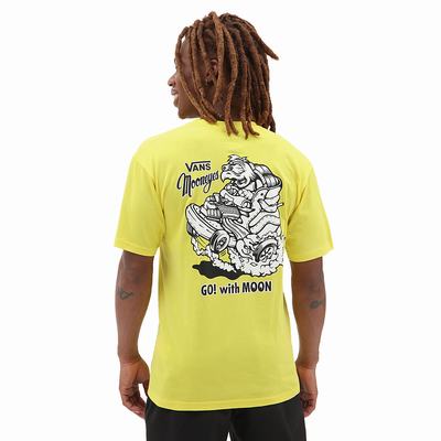 Men's Vans Mooneyes T Shirts Yellow | USA30216