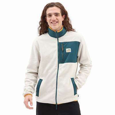 Men's Vans Mt. Vans Full Zip Sweatshirts Blue / White | USA57629