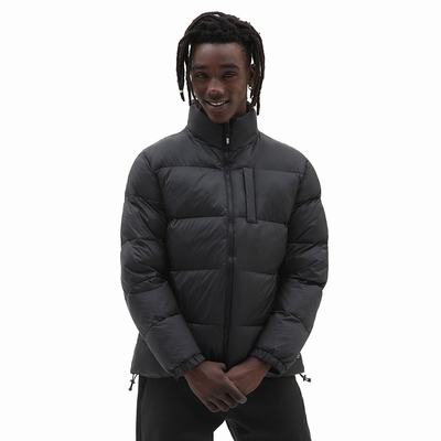 Men's Vans No Hood Puffer Jackets Black | USA30782