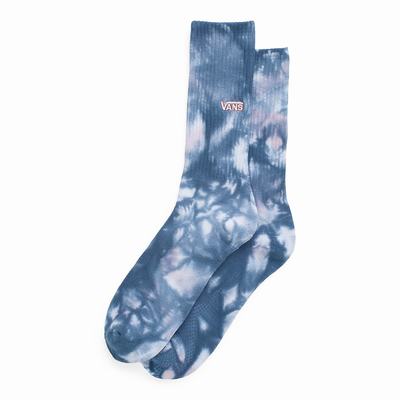 Men's Vans Novelty Crew (1 pair) Socks Blue / White | USA47018