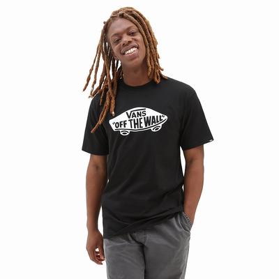 Men's Vans OTW Classic Front T Shirts Black / White | USA95368