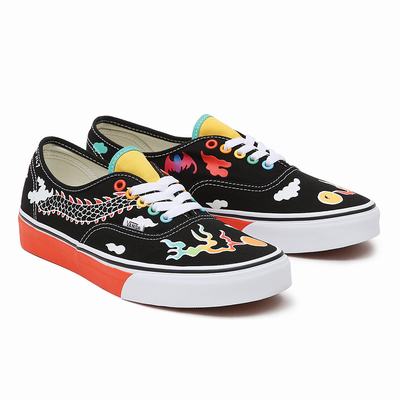 Men's Vans OTW Gallery Authentic Sneakers Black / Multicolor | USA61072