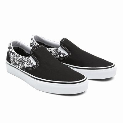 Men's Vans Off The Wall Classic Slip On Shoes Black | USA71906