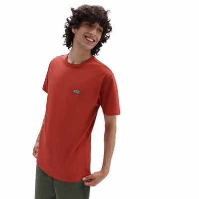 Men's Vans Off The Wall Color Multiplier T Shirts Red | USA13694