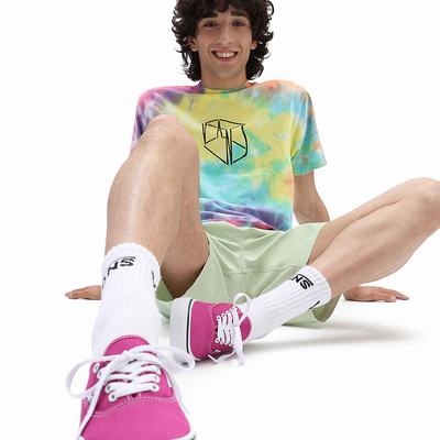 Men's Vans Off The Wall Skate Classics Oval Wash T Shirts Multicolor | USA60735