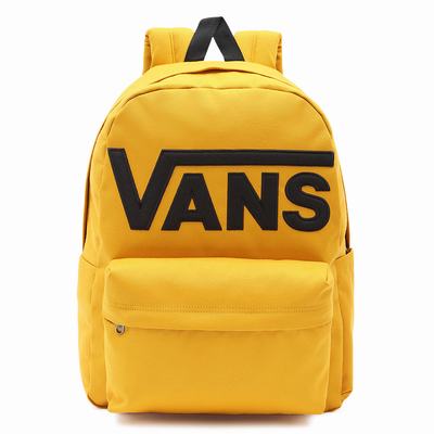 Men's Vans Old Skool Drop V Backpacks Yellow / Orange | USA30679