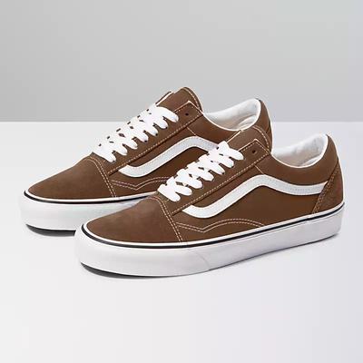 Men's Vans Old Skool Sneakers Brown / White | USA19824