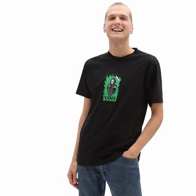 Men's Vans Out Of Reach T Shirts Black | USA20758