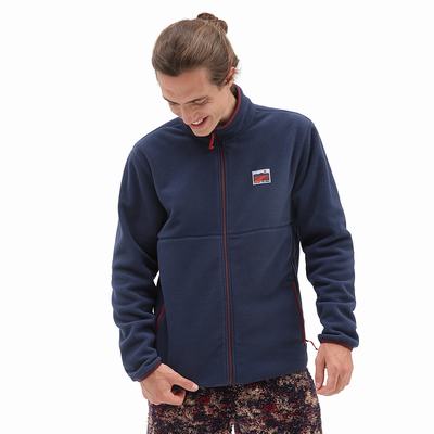 Men's Vans Outdoor Club Sweatshirts Blue | USA37526