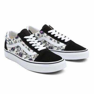 Men's Vans Paradise Floral Old Skool Sneakers Black | USA28965