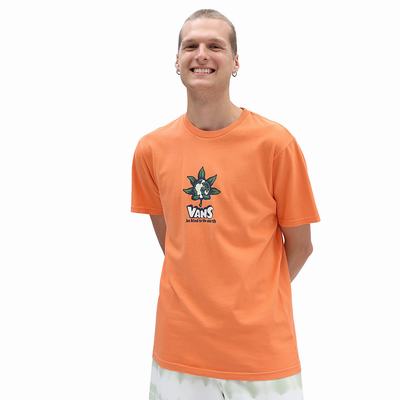 Men's Vans Peace Of Mind T Shirts Orange | USA06458