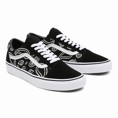 Men's Vans Peace Paisley Old Skool Sneakers Black | USA70436